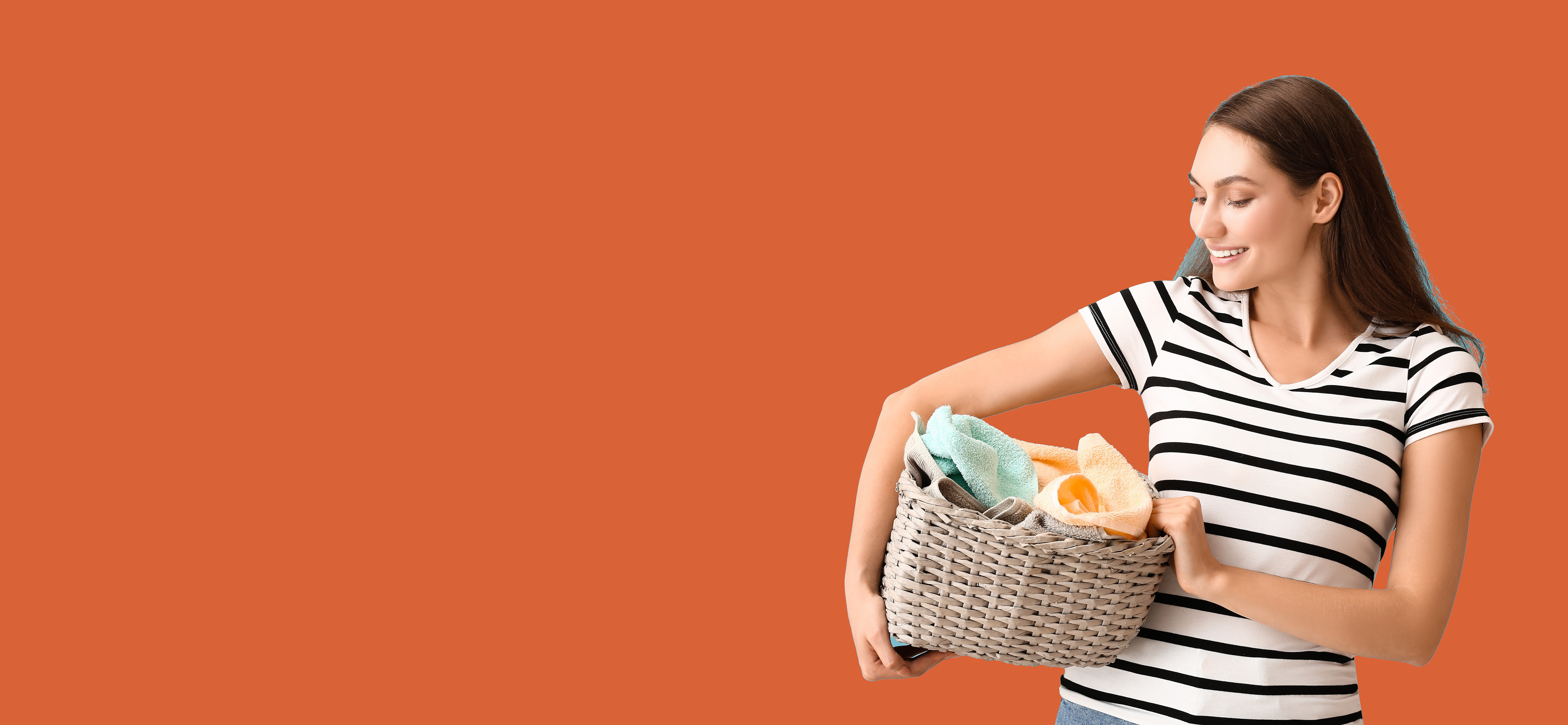 Laundry Orange Shutterstock 2164344669
